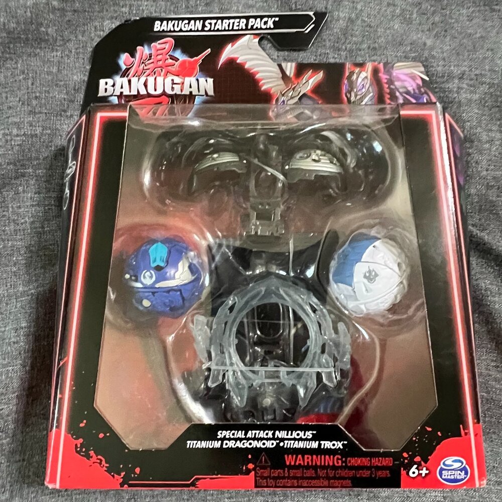 Bakugan Starter Pack Special Attack Nillious, Titanium Dragonoid and Trox